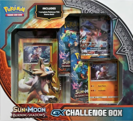 Pokémon Sun & Moon Burning Shadows GX Challenge Box (Lycanroc)