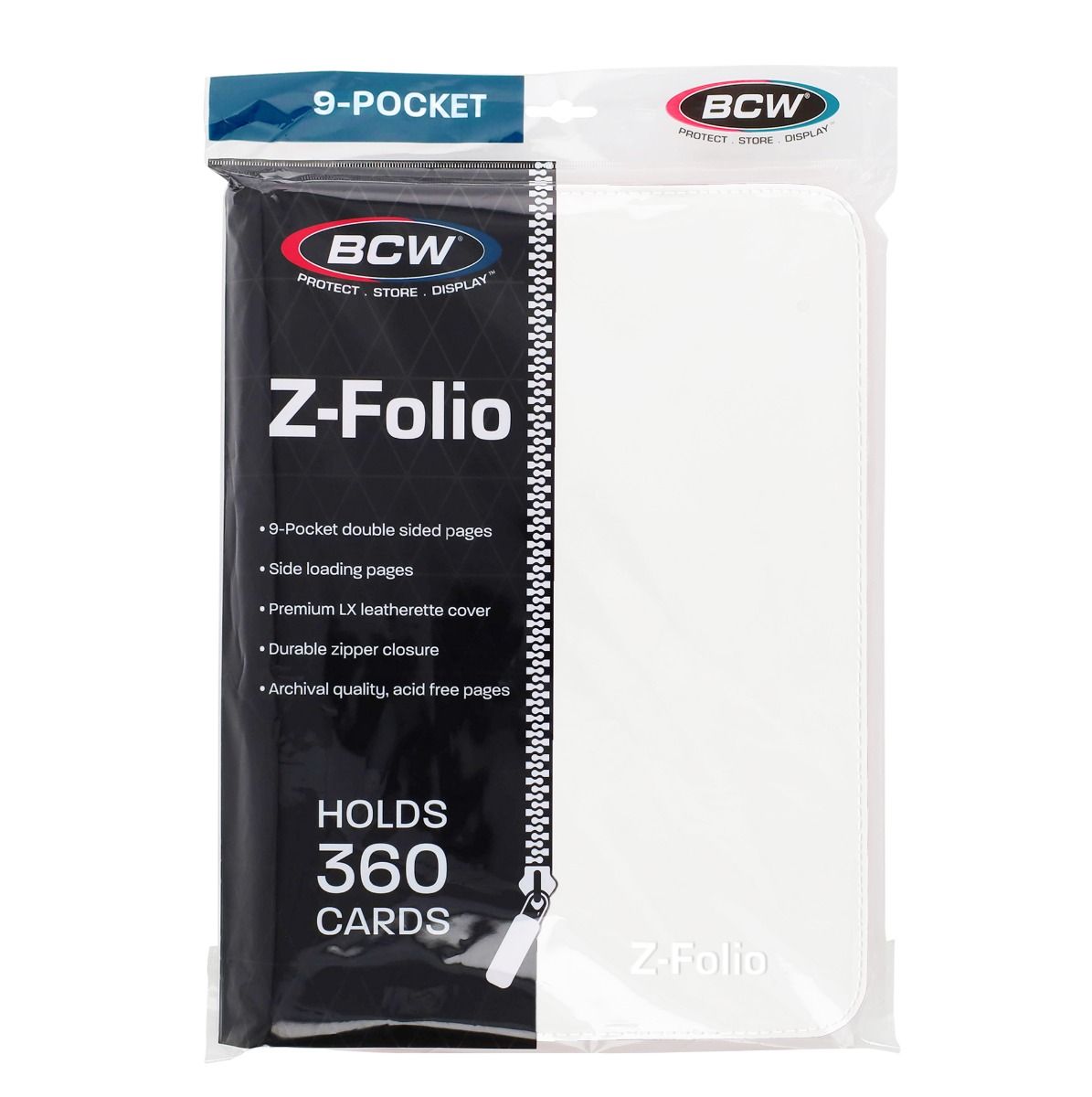 BCW Z-Folio Card Binder 9-Pocket 360 Cards (Choose Your Color)