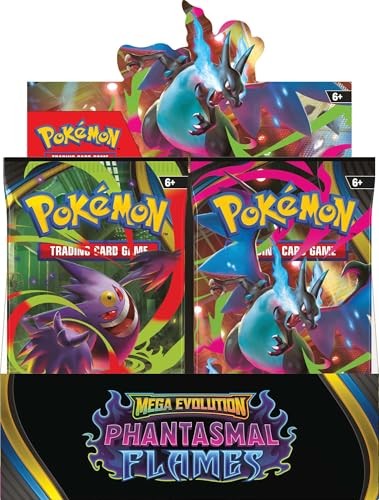 Pokémon Mega Evolution Phantasmal Flames Booster Box, Pack of 36