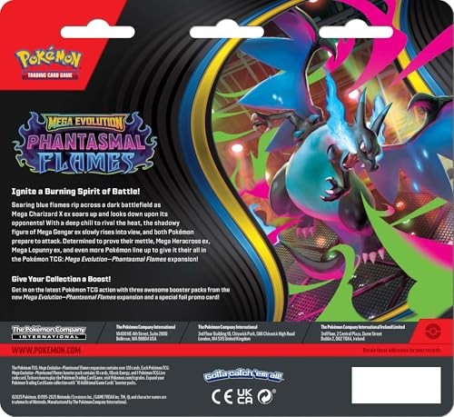 Pokémon Mega Evolution Phantasmal Flames 3Pk Blister (Weavile)