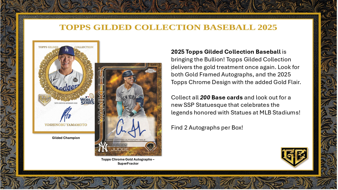 2025 Topps Gilded Collection Baseball Hobby Box