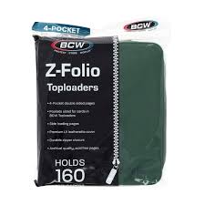 BCW Z-Folio Card Binder 4-Pocket Holds 160 Top Loaders (Choose Your Color) (Copy)