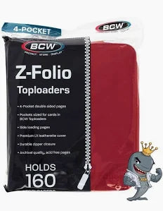 BCW Z-Folio Card Binder 4-Pocket Holds 160 Top Loaders (Choose Your Color) (Copy)