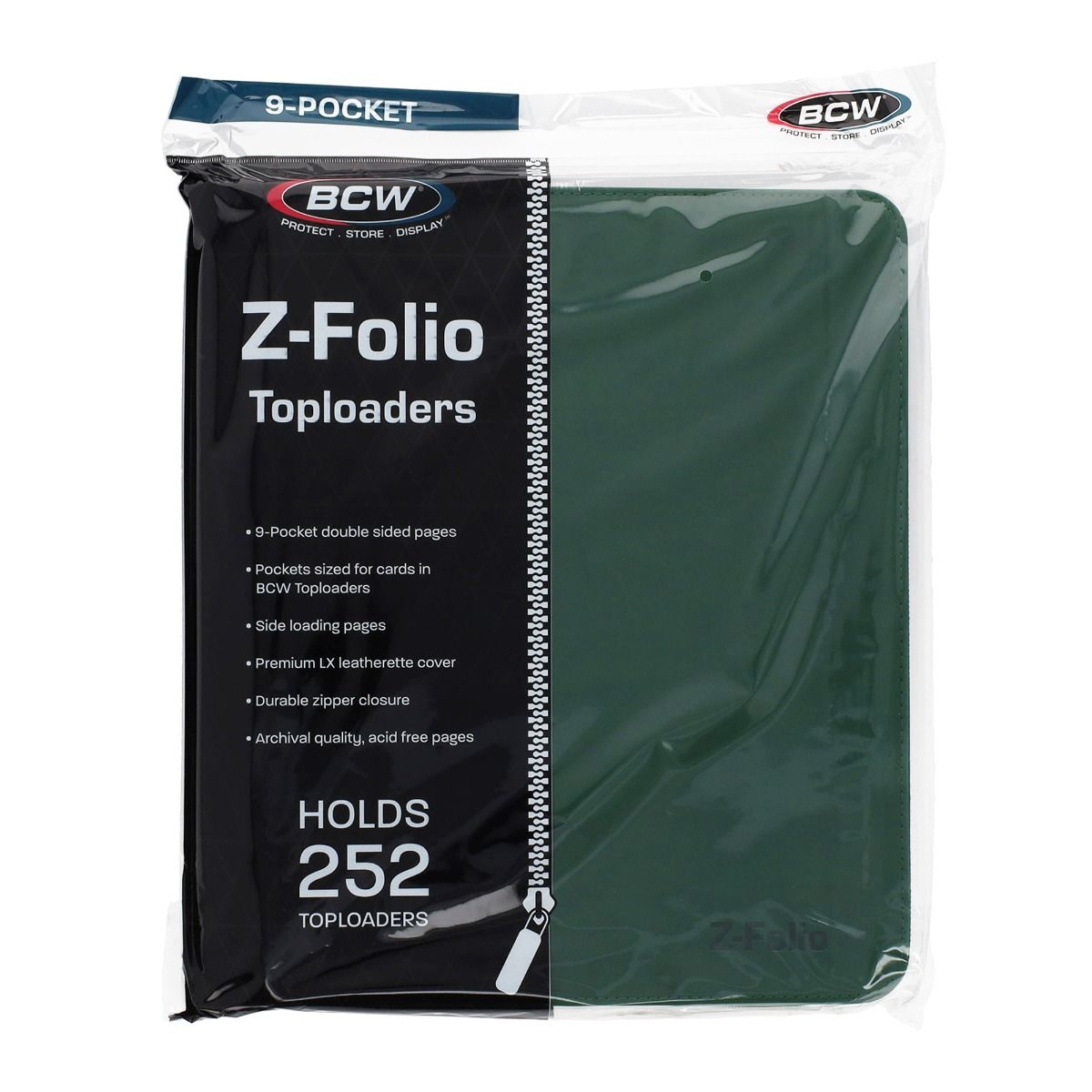 BCW Z-Folio Card Binder 12-Pocket 252 Top Loaders (Choose Your Color)