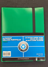 CSP 9-Pocket Portfolio Album, Holds 360 Cards, GREEN